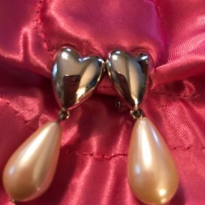 Monet teardrop clip on earrings